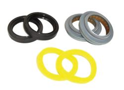 FORK DUST WIPER KIT   32mm GREY (INCLUDES FLANGED DUST WIPERS, 4mm FOAM RINGS 